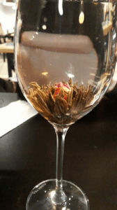 blooming tea wine glasses